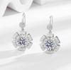 Pendientes de diamantes con forma de flor de circón brillante, muy vendidos entre Europa y Estados Unidos, collar de moda, colgante, anillo de alta gama para mujeres de la alta sociedad.