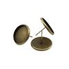 Base para Aretes de Piedra Preciosa Redonda de 8-20 mm, Bandeja Plana para Pines de Aretes, Accesorios Hechos a Mano para Aretes DIY