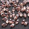6X12mm Gota d'Água Furo Passante Vidro Multifacetado Cristal Artificial Contas Rosa Transparente Azul Materiais para Acessório de Cabelo DIY para Noiva