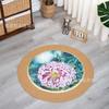 Alfombra Redonda Tejida con Cuerda de Algodón Estilo Nórdico para Piso Habitación Infantil Dormitorio Alfombra de Algodón y Lino para Gatear Sala de Estar Sofá Mesa de Centro Alfombra de Piso