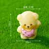 Micro Paisagem Criativa Fofa Urso Lina DIY Decoração de Casa Figura Fofa Ornamento Carro Desktop Pequeno Ornamento