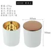 Taza de vidrio electrochapado para vela DIY hecha a mano casera recipiente para vela de aromaterapia de cera de soja Portavelas decoración taza vacía venta al por mayor