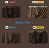 Roupa Íntima Masculina Woodpecker Seda Gelada Respirável Elástica Moda Boxer Estampado Preto Fábrica de Origem Genuína