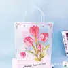 Bolsa Tote Transparente de Plástico PP Fosco Bolsa de Presente de Noivado de Alto Padrão Embalagem de Presente de Aniversário de Bebê Bolsa de Presente