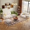 Tecido para Arranhar Gato Estilo Creme Francês Sala de Estar Apartamento Pequeno Módulo Cor de Nuvem Marshmallow Bloco de Cores Popular Cyber Tecido de Fileira Reta Sofá