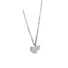 [Acero de titanio de cuerpo completo] Lujo ligero estilo calabaza simple cadena para la clavícula de oro real para mujer Accesorios de cadena para la clavícula de la red de influencers