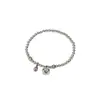 Pulseira Tiki Real Pat Prata S925 Caqui Ruyi Design de Nicho Pulseira de Contas Redondas Nova Moda Chinesa Pulseira Versátil