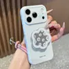 Capa de celular tipo suporte espelho de gelatina, compatível com Apple 17 Pro Max, iPhone 16 e Huawei, apresentando um design de janela em formato de coração