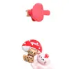 Accesorios para Joyería DIY Dibujos Animados Lindo Hongo Gatito Pegatinas de Pegamento de Crema para Funda de Teléfono Pasador Hebillas para Zapatos de Madera