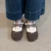 Sapatos Mary Jane Estilo Birkenstock com Laço Doce Estilo Coreano para Mulheres Outono e Inverno 2025 Tendência