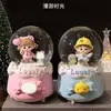 Tempo de Passeio Criativo Grande Bola de Cristal Caixa de Música Quarto Sala de Estar Música Iluminação Atmosfera Ornamentos Decorativos Atacado