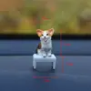 Muñeca de Gatito Mini de Dibujos Animados Adornos de Exhibición para Coche Muñeca Decorativa para Consola de Coche Escritorio de Oficina