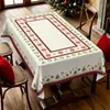 Mantel a cuadros estilo británico de lujo ligero transfronterizo de alta gama, mantel navideño retro americano, mantel rojo festivo