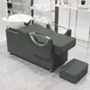 Cama para Lavar el Cabello de Salón de Peluquería Estilo Celebridad de Internet Semi-Reclinable Lavabo Profundo Cama para Lavar el Cabello Salón de Peluquería Cama para Enjuagar Cama para Cuidado y Crecimiento del Cabello