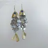 Brincos de Peixe Escama de Peixe Estilo Férias, Ganchos de Orelha Retrô, Brincos Exagerados de Nicho para Sessão de Fotos na Praia