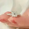 Anillo Tejido de Estrella de Brazo Recto S925 Plata de Ley Popular en TikTok para Mujeres, Anillo de Moissanita Colorida con Ocho Corazones y Ocho Flechas, Venta Directa al por Mayor