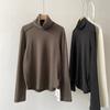 Camiseta Base Interior Engrosada de Invierno Nueva para Mujer, Estilo Coreano, Holgada, Adelgazante, Diseño Simple de Nicho