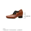 Sapatos Mary Jane quadrados de bico quadrado estilo francês com tiras cruzadas, nova coleção outono 2026 feminina, perfeitos com vestidos, estilo bailarina, salto grosso, sapatilhas de bico fino
