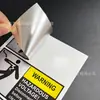 Letrero de Seguridad Luz Blanca Pegatinas para Mascotas, Resistente a la Intemperie, Resistente a Altas Temperaturas, Resistente al Sol, Adhesivo por Detrás Mascota Dragón Plateado Mate Etiquetas Autoadhesivas