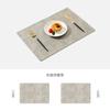 Fábrica Direct Supply Cloth Pattern Leather Placemat Home Hotel Western Placemat Tapete de mesa quadrado de dupla face Tapete impermeável à prova de óleo Tapete de isolamento térmico