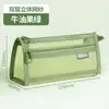 Estojo de Lápis Malha Transparente Estudante Exame Bolsa de Papelaria Estojo de Lápis Infantil Dupla Camada Tridimensional Grande Capacidade Estojo de Lápis para Meninos e Meninas