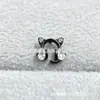 Aretes de Aleación de Titanio Astmf-136 Serie Negro Brillante Rosca Interna de Titanio G23 Cabeza de Piercing de Zirconia