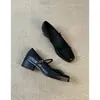 Zapatos Mary Jane Estilo Ballet Artístico Vintage Chuyuji para Mujer, Nueva Colección Otoño, Punta Cuadrada, Moño, Correa, Zapatos de Salón de Boca Baja
