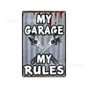 Póster Metálico Artesanal de Motocicleta Vintage para Montar en la Pared 8*12 pulgadas Letrero de Lata de Coche Pintura de Lata de Motocicleta