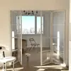 Puerta plegable extremadamente estrecha de venta caliente transfronteriza, aleación de aluminio de comercio exterior, puerta de vidrio minimalista, cocina, sala de estar, balcón, puerta corrediza, personalización