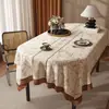 Mantel Vintage Estilo Francés, Impermeable, Resistente al Aceite, Lavable, Mantel Rectangular con Estilo de Mediados de Siglo, Lujo Ligero, Sensación de Alta Calidad y Mantel de Ambiente