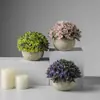 Flor Artificial Gympani Flor Falsa Flor de Plástico Sala de Estar Mesa de Café Mesa de Comedor Adornos Set de Flores Decoración Planta Verde Planta Pequeña en Maceta