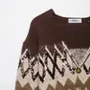 Atacado Transfronteiriço Verão 2026 Novo Cardigã de Tricô Jacquard com Lantejoulas, Gola Redonda, Estilo Europeu e Americano, com Cinto