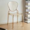 Silla Corona de Reina Acrílica Lujo Ligero Casual Apilable Hotel Plástico Silla de Comedor Café Silla Transparente Red Social
