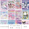 Sanrio póster calcomanía de pared fondo pared papel tapiz habitación Pared calcomanía autoadhesiva corazón de niña caricatura calcomanía de pared niña