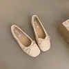 Zapatos de ballet con cabeza redonda y lazo francés, zapatos de hada, zapatos planos y suaves para noche, nuevos zapatos pequeños individuales de verano para damas