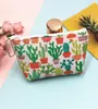 Monedero de PU con diseño de cactus transfronterizo, monedero pequeño con diseño creativo de dibujos animados, monedero para mujer con auriculares y llaves