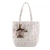 Bolsa Tote Xadrez Estilo College de Alto Valor da Moda Coreana, Nova Tendência de Verão Estilosa Bolsa de Ombro Doce para Compras