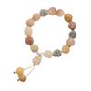 Pulsera de Raíz de Bodhi de Jade Blanco Multi-Tesoro para Mujeres, Cuentas de Oración Budistas, Precio de Fábrica al por Mayor