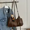 Bolsa de Axila de Grande Capacidade para Mulheres 2025 Nova Moda Bolsa Transversal Feminina Textura Moderna Bolsa Tote de Ombro para Trabalho Tendência