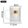Copo de Água de Vidro Alto com Alça Copo para Beber Atacado Criativo Espessado para Bebida Fria Leite Café Copo para Bebida