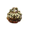 Colgante de Calabaza de Latón Artesanía Metálica, Accesorio para Pulsera y Collar, Adorno Decorativo de Halloween de 2.1 cm