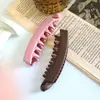 Presilha de Cabelo Banana Estilo Coreano e Japonês Nova Presilha Garra Cruzada Fosca com Dentes para Rabo de Cavalo e Penteado