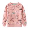 Roupas Infantis Primavera e Outono Atacado 2026 Novo Estilo Europeu e Americano Moletom Infantil Blusão Moletom Espessado Moletom de Dinossauro para Meninas Dropshipping