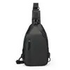 Bolso de pecho de nuevo estilo transfronterizo, bolso cruzado de alta gama para hombre, bolso de hombro resistente al agua con puerto de carga USB