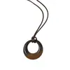 Estilo Étnico Retro Aro Grande Resina Collar Borla Larga Simple Versátil Cadena para Ropa Collar de Gama Alta