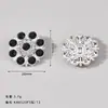 Botones Coloridos Incrustados con Diamantes, Aleación de Alta Gama, Versátiles Botones Redondos de Metal Perlado con Diamantes Completos para Primavera y Otoño, Accesorios para Abrigos