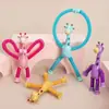Girafa com Ventosa Transfronteiriça Versátil Luminosa Desenho Animado Telescópica Educacional Infantil Interativa Pai-Filho Tubo Flexível Brinquedo Descompressor