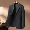 Blazer Masculino de Negócios Leve de Lã, Seda, Liocel e Laisibert para Primavera e Outono - Peça Única Atacado