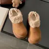 Zapatos de Algodón Cálidos Marrones Retro con Suela Gruesa para Mujer Invierno 2026 Nuevos Antideslizantes Aterciopelados Espesados Retro Zapatos Tipo Birkenstock