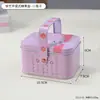 Nueva caja de almacenamiento de Navidad, caja de hojalata cuadrada con diseño de dibujos animados y asa, para guardar dulces y galletas, caja de hojalata para empaque